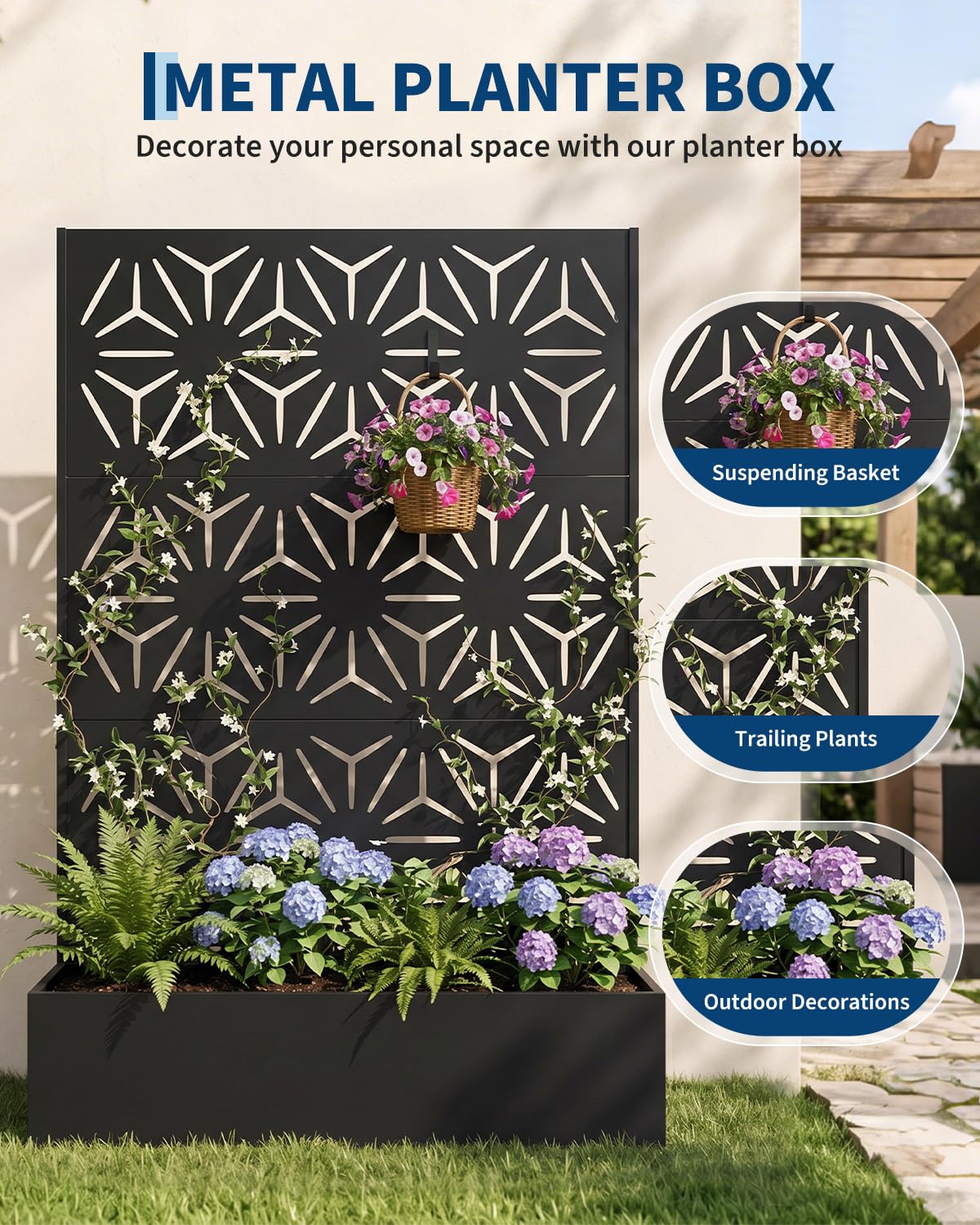 Plants X - Jardinera metálica para todo tipo de