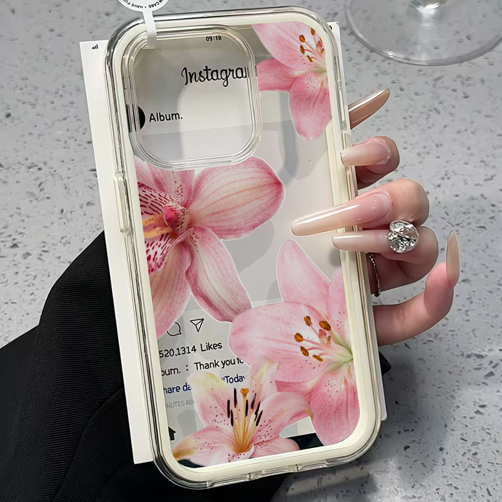 Plants X - Funda Transparente con Diseño de Flor